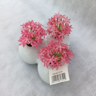 Искусственный цветок Колокольчики розовые, 3 цветка (81751)