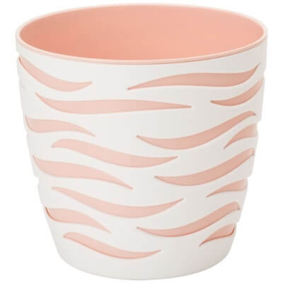 Кашпо Сахара Дуо 14, белый+телесная вставка