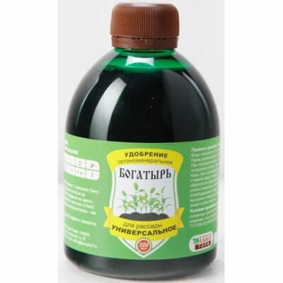 Удобрение Богатырь органо-минеральное для рассады, 0,3 л