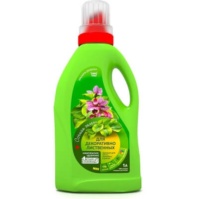 Удобрение для декоративно-лиственных Четыре сезона 1 л минеральное комплексное жидкое