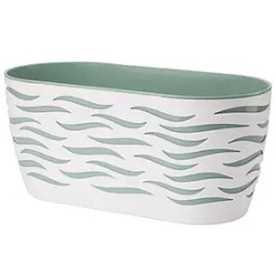 Чаша Овальная Сахара Дуо, белый+мятная вставка