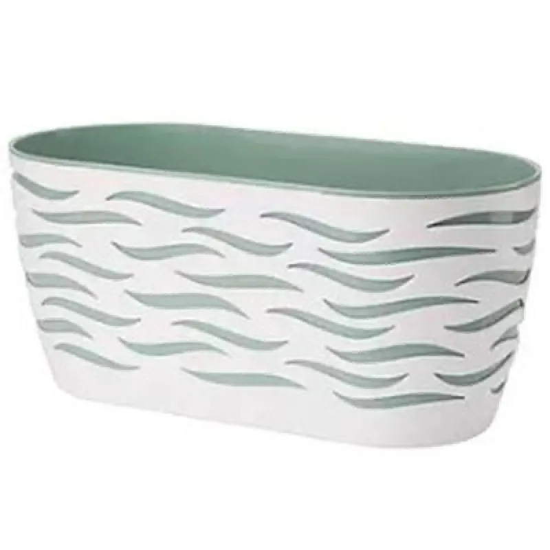 Чаша Овальная Сахара Дуо, белый+мятная вставка
