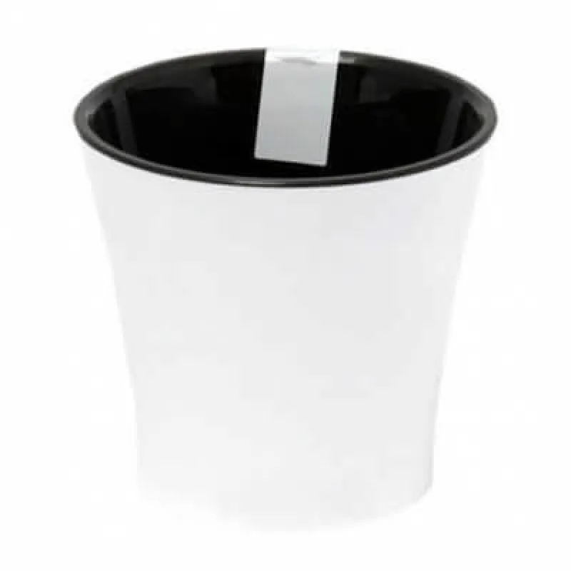 Горшок Арте, 5л, цвет белый-черный