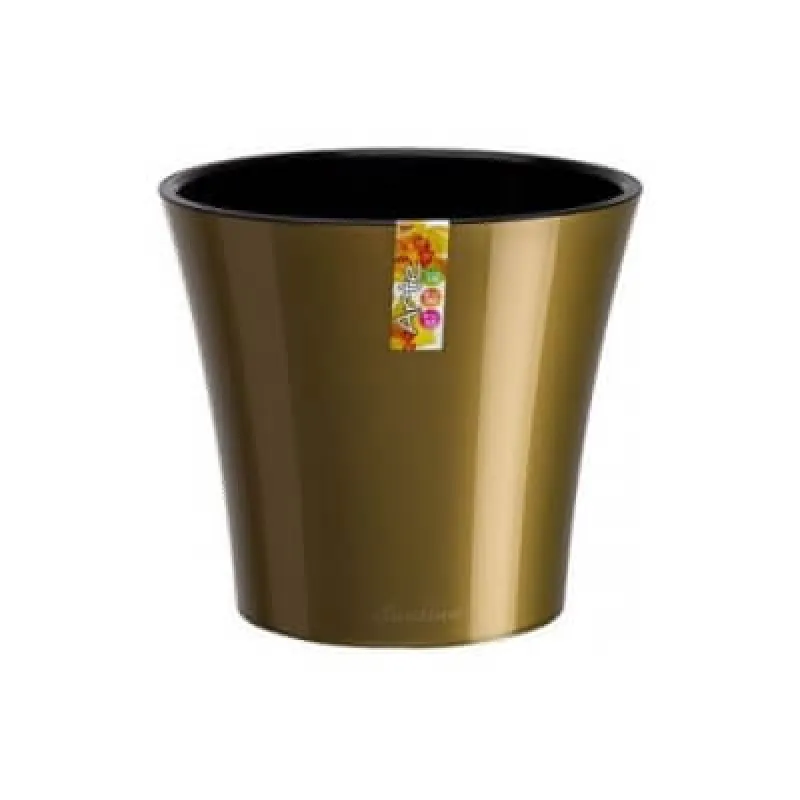Горшок Арте, 5л, цвет золотой-черный