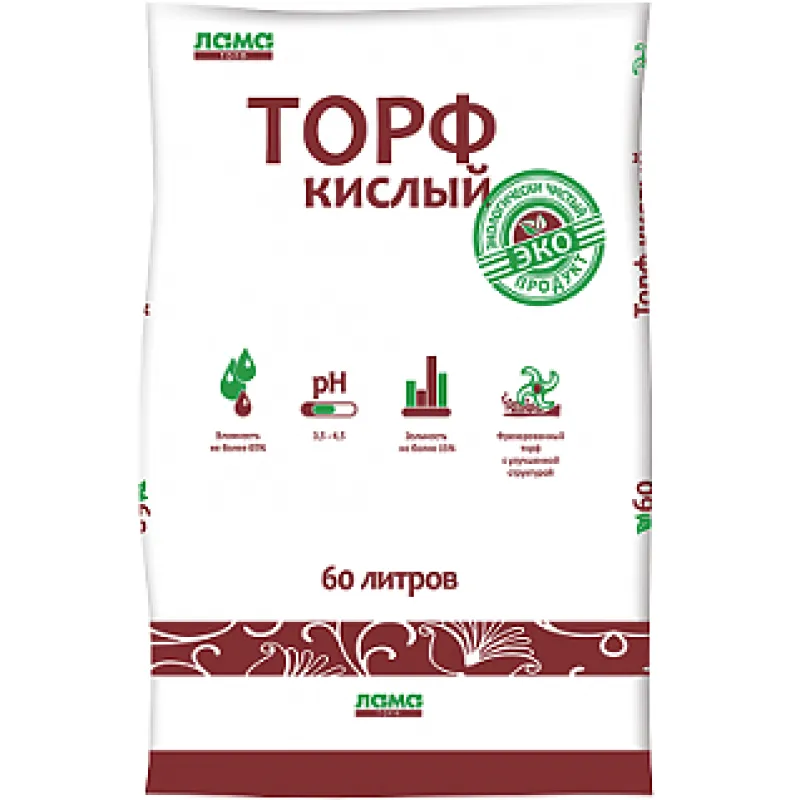Торф кислый 60л