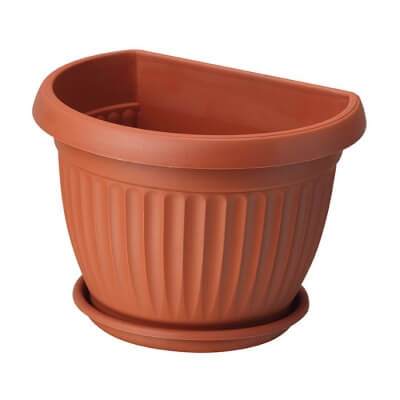 Горшок настенный Дона c поддоном 30см, терракот