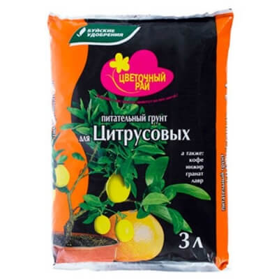 Грунт питательный "Цветочный рай" для Цитрусовых 3 л.