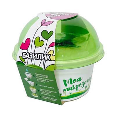 Набор для выращивания "Моя микрозелень БАЗИЛИК"V2