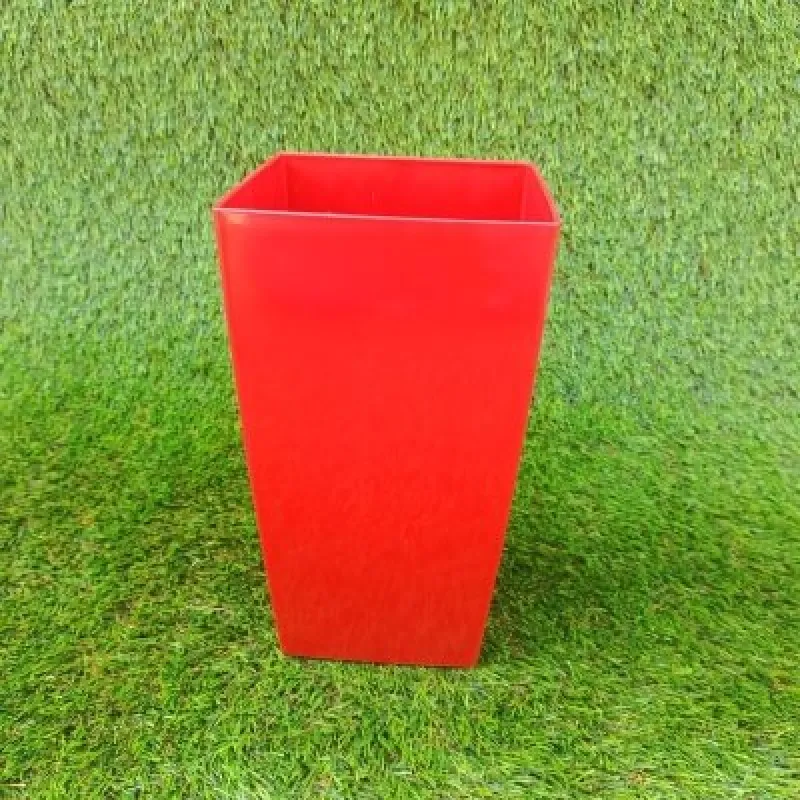 Горшок Square Living квадратный, высокий 15X15, красный