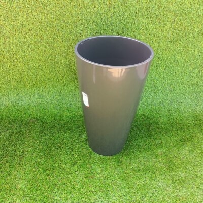 Кашпо Living высокое, круглое 55H CM + вставка, антрацит