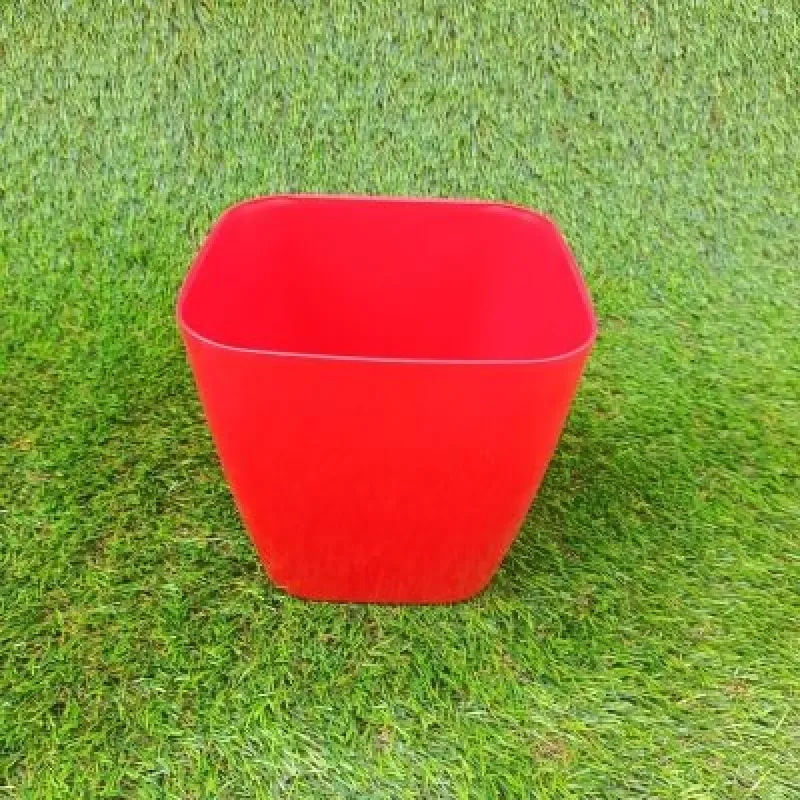 Горшок Square Living квадратный CM. 16X16, красный