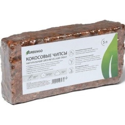 Субстрат кокосовый в брикете 5 л, кокосовые чипсы, универсальный
