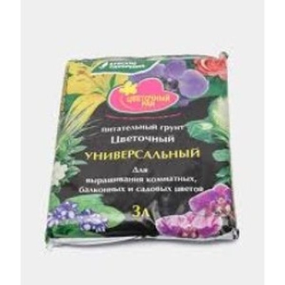Грунт питательный "Цветочный рай" Универсальный 3л