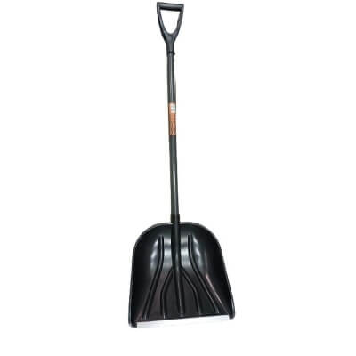 Лопата для уборки снега SIBIR, стальной черенок (410х450) 1112