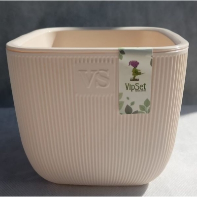 Горшок с дренажной системой Фабио VipSet 1,95 л крем