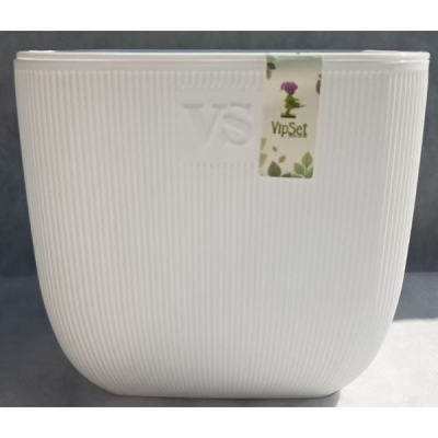 Горшок с дренажной системой Фабио VipSet 4,7 л белый