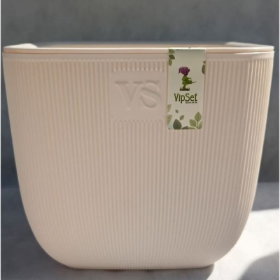 Горшок с дренажной системой Фабио VipSet 4,7 л крем