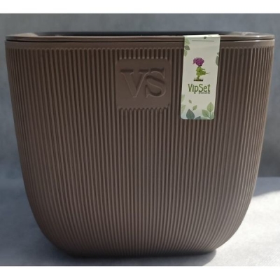 Горшок с дренажной системой Фабио VipSet 4,7 л шоколад