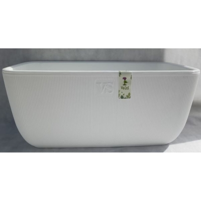 Ящик балконный с дренажной системой Фабио VipSet 9,5л белый