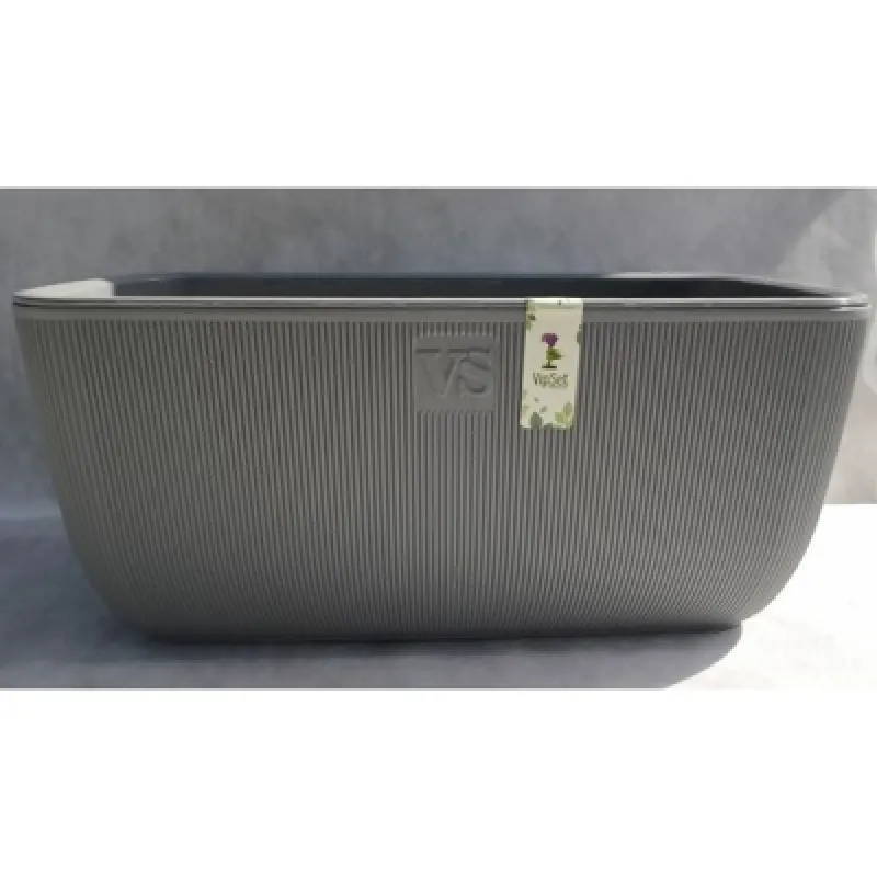 Ящик балконный с дренажной системой Фабио VipSet 9,5л серый