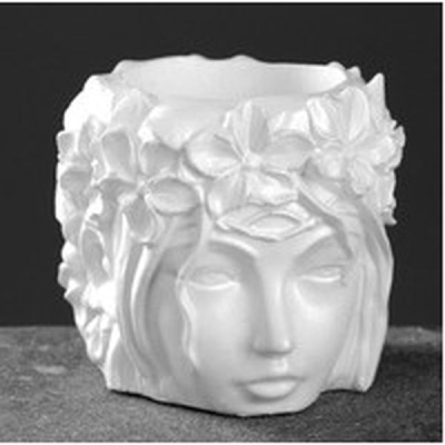 Горшок - органайзер "Лицо девушки" белый, 0,35л, 12х10х12см 7086865