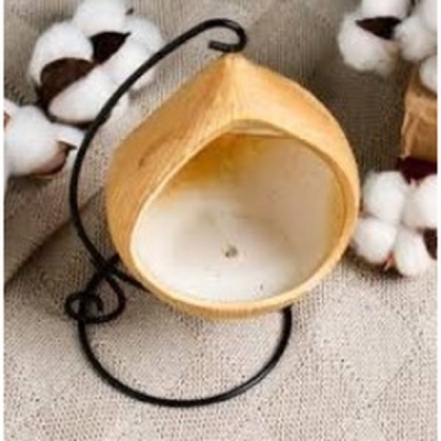 Горшок на подставке "Фонарик" бежевый, 10х15см 5081645