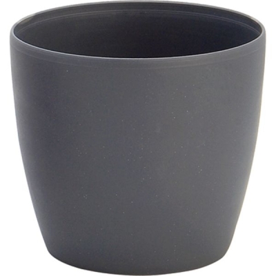 Горшок KD3804 со вставкой, cерый D35xH33