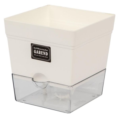 Горшок квадратный KD4412, белый D14xH15.5