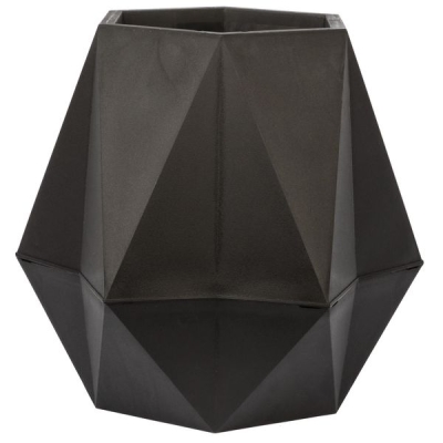 Горшок многогранный KD2252N, черный D16xH23xMD28