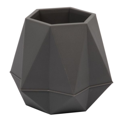 Горшок многогранный KD2256N, cерый D29xH67xMD51