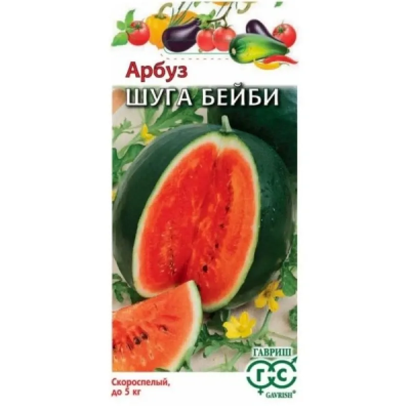 Арбуз Шуга Бейби раннеспелый 5шт. Гавриш