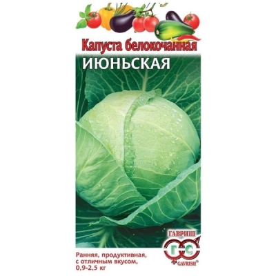 Капуста белокоч. Июньская раннеспелый 0,5г. Гавриш