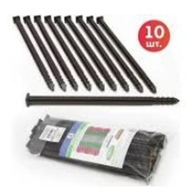 Колышек для бордюрной ленты, Протэкт 300мм 10 шт/ пакет (коричневый)