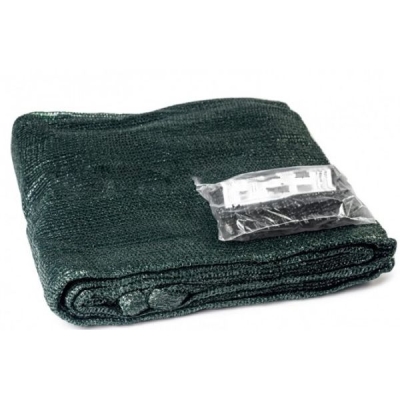 Защитная сетка 80 гр/м2 4*8 м (в комплекте с клипсой 25 шт) темно-зеленый