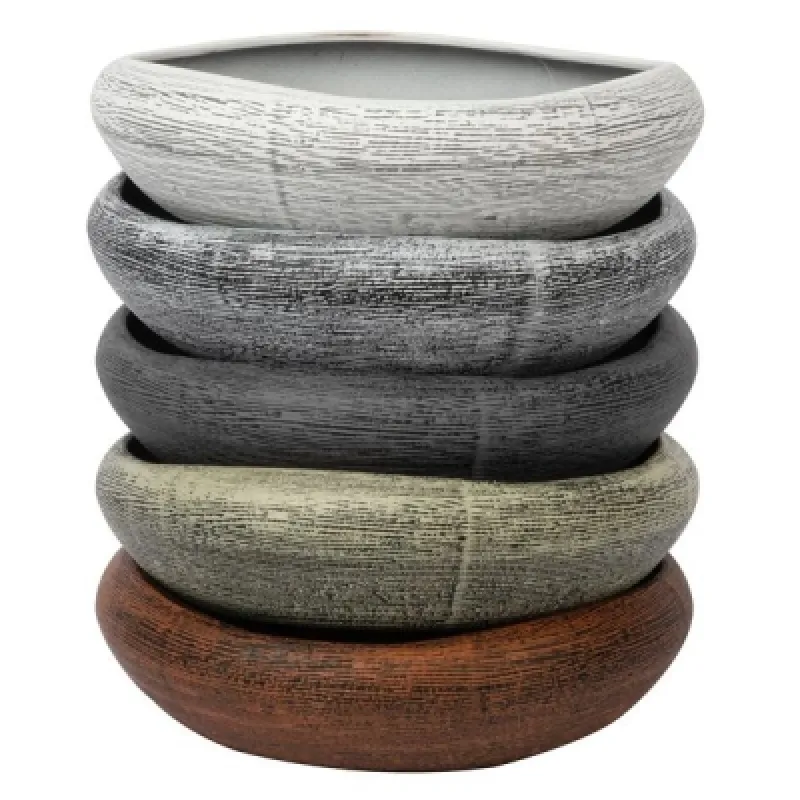 Горшок круглый KD5552SN, оливковый D33xH29