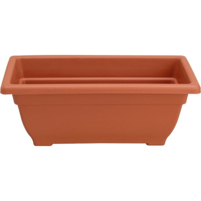 Горшок KD1140+1140 с поддоном, терракота L40xW21xH16