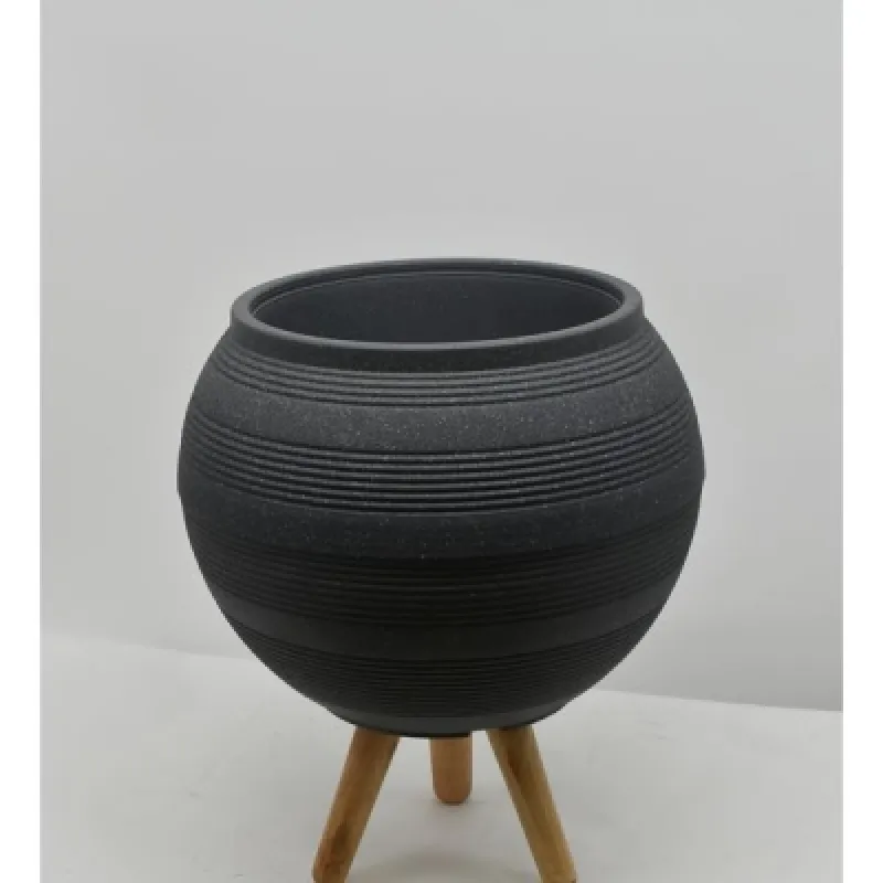 Горшок KD6693N, черный D31xH31xMD40