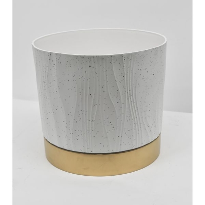 Горшок KD6762WPY, черный в точках D24xH21.5