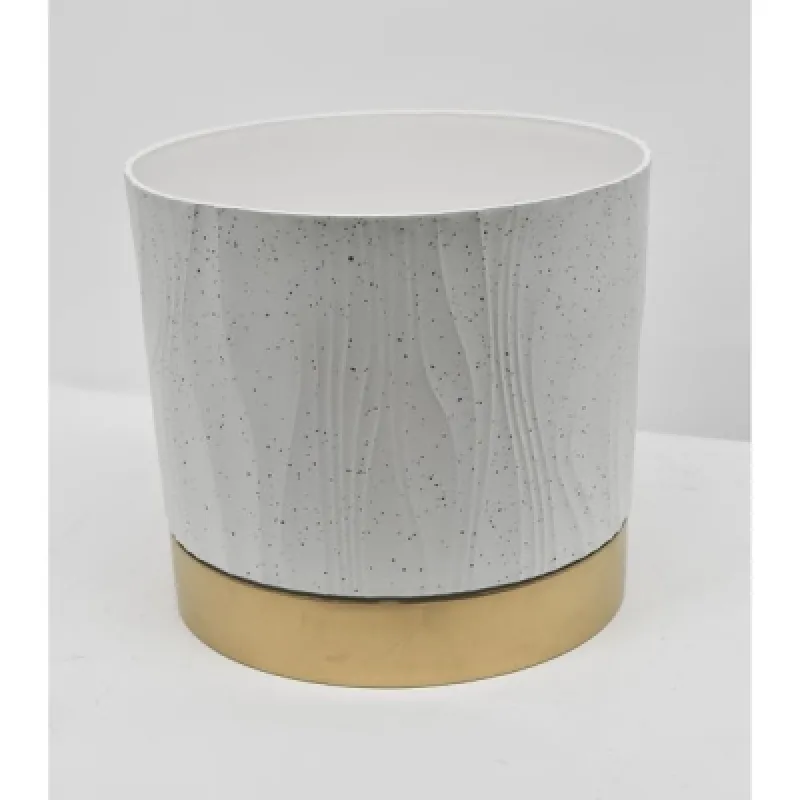 Горшок KD6762WPY, черный в точках D24xH21.5