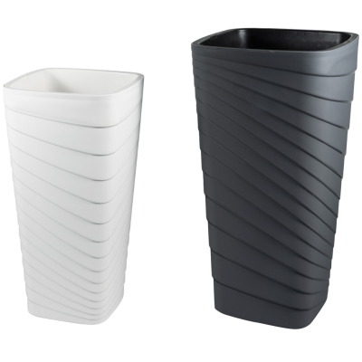 Горшок KD9541N со вставкой, серый D25XH46