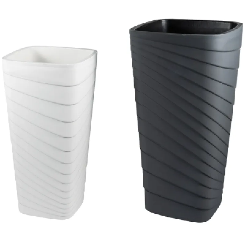 Горшок KD9541N со вставкой, серый D25XH46