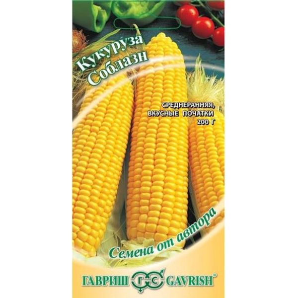 Кукуруза Соблазн сахарная среднеранняя 5г. Гавриш