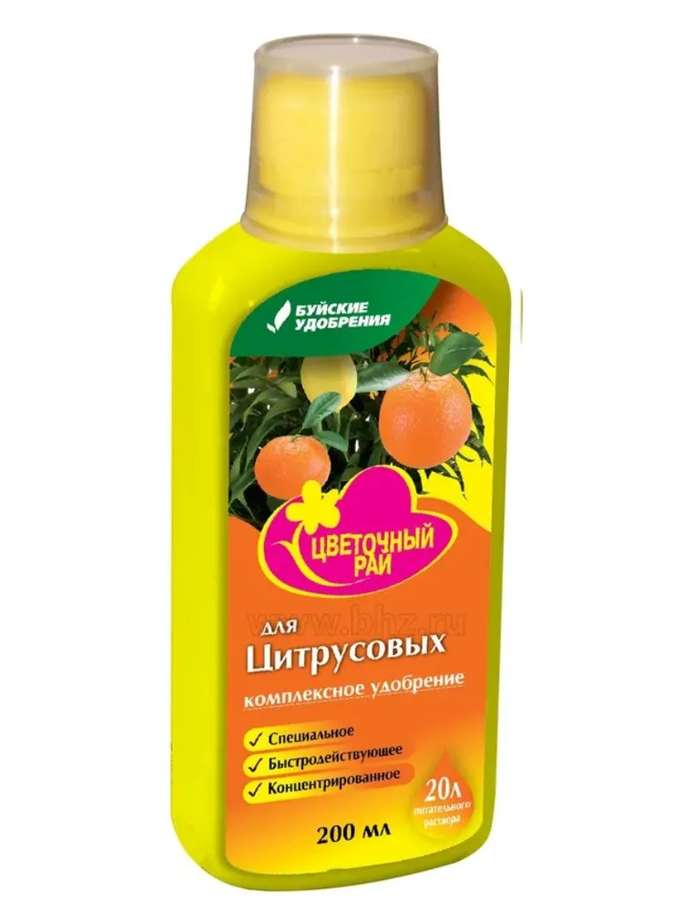 Жидкое комплексное удобрение "Цветочный рай" для Цитрусовых 0,2л