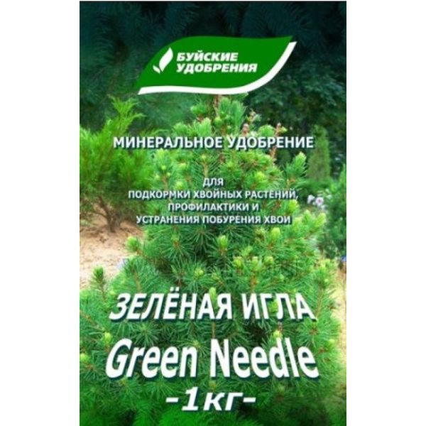 Удобрение средство от побурения хвои "Зеленая игла" 1 кг.