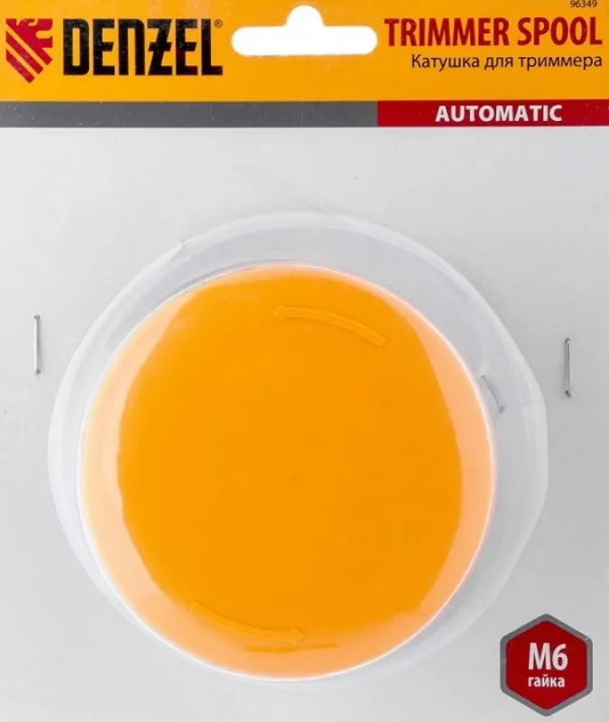 Катушка триммерная автомат для Denzel TE-650 в блистере, гайка M6// DENZEL 96349