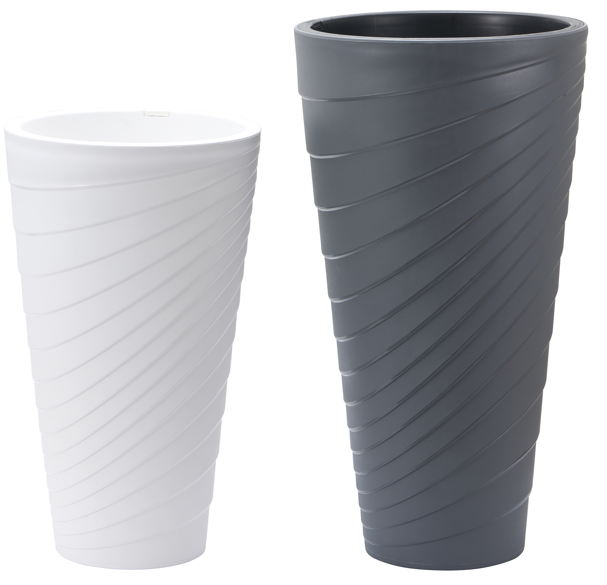 Горшок KD9188N со вставкой, белый D40xH73