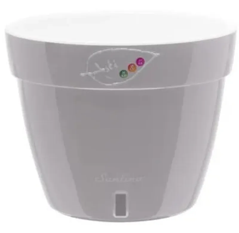 Вазон двойной  “ASTI” 2,5 Л..  цвет Серый-Белый