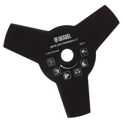 Диск для триммера , 255*25,4 толщина 1,6 мм, 3 лезвия//Denzel 96325