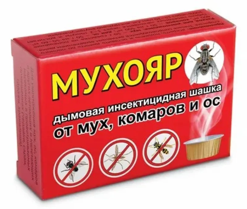 Мухояр Дымовая шашка от мух, комаров и ос 50г