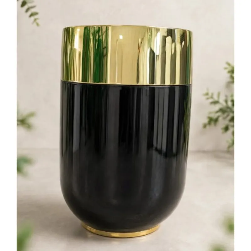Гүл құмыра дөңгелек KD6753K+K, қара D36xH62.5
